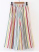 Vertical Striped Wide Leg Pants With Self Tie