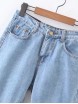 Ripped Detail Rose Embroidery Jeans