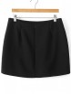 Black Embroidered Skirt With Zipper